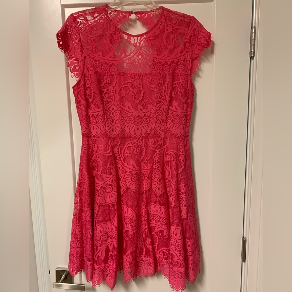 BB Dakota pink lace dress